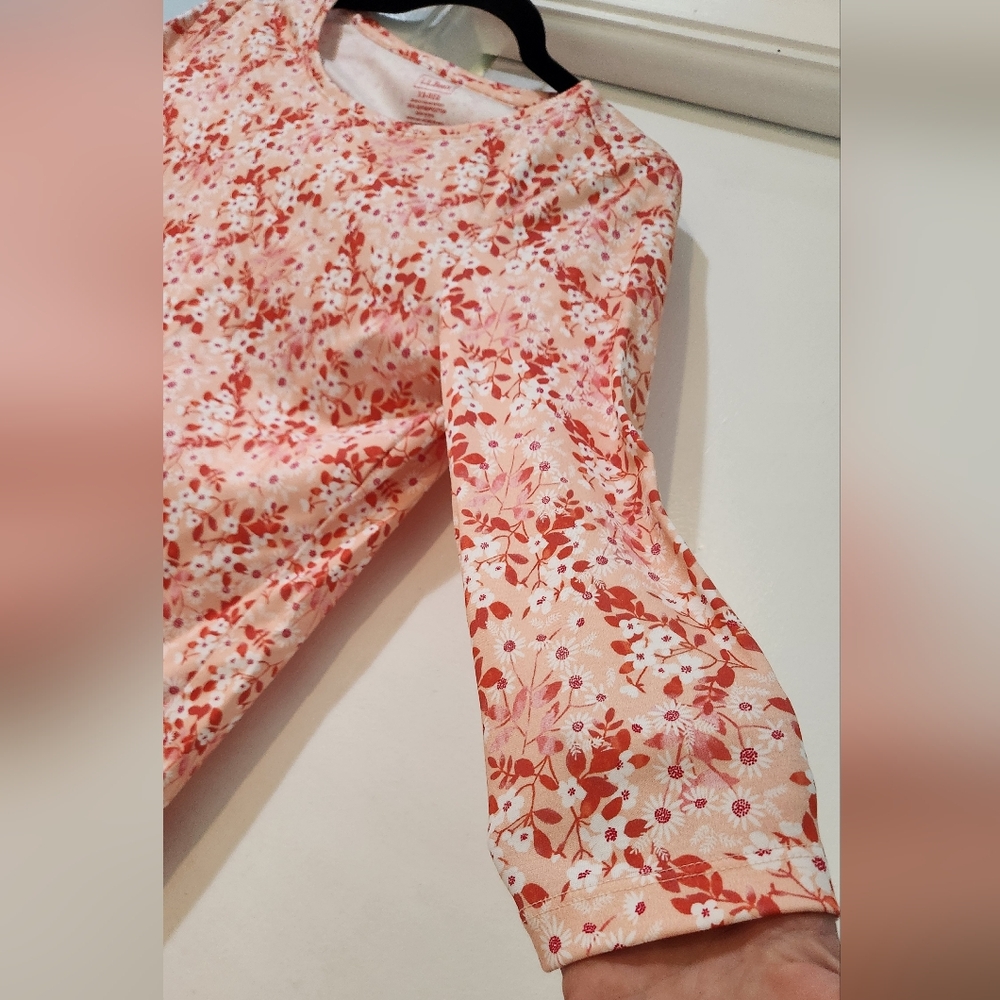 Women's L.L. Bean Floral 3/4 Sleeve, size XS-Reg NWT - Picture 3 of 8